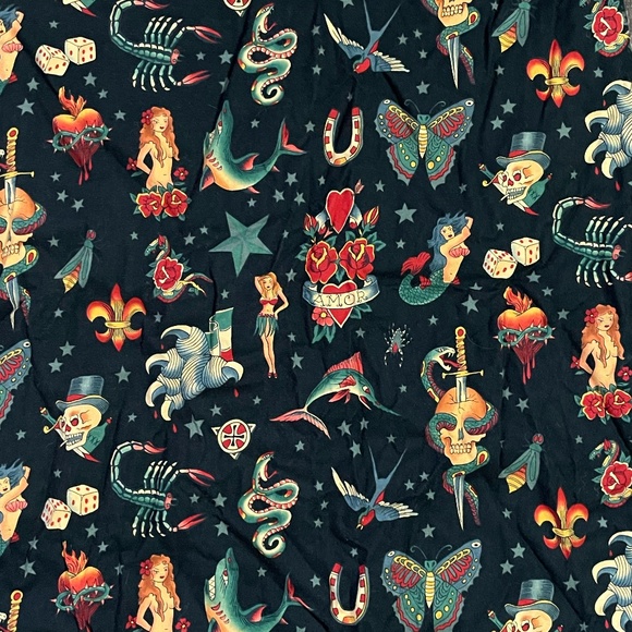 Pinup Couture Dresses & Skirts - Vintage Sailor Jerry Style Tattoo Pinup Pencil Skirt